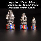 5 PCS Tibetan Alloy Silver Spacer Beads Vajry Pestle Charms DIY Jewelry Making