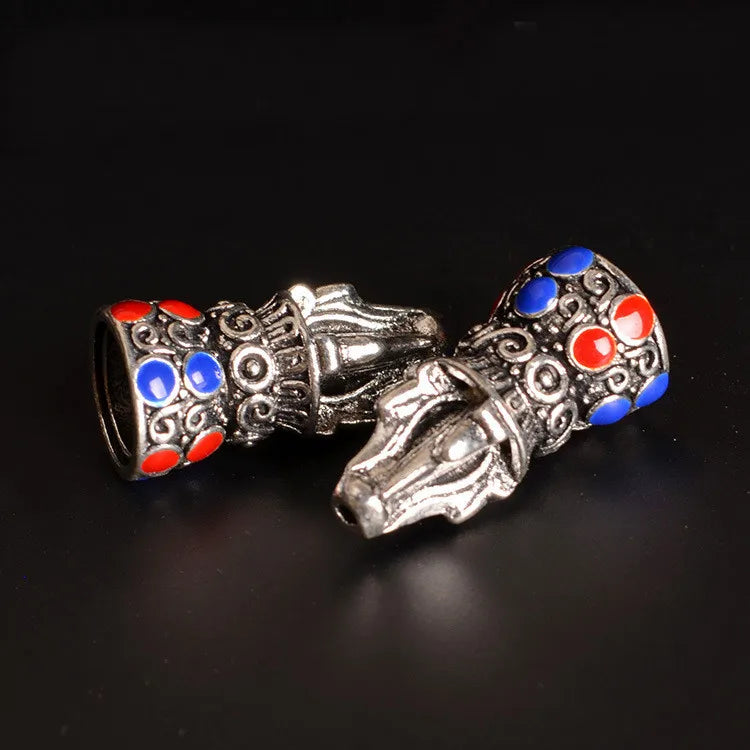 5 PCS Tibetan Alloy Silver Spacer Beads Vajry Pestle Charms DIY Jewelry Making