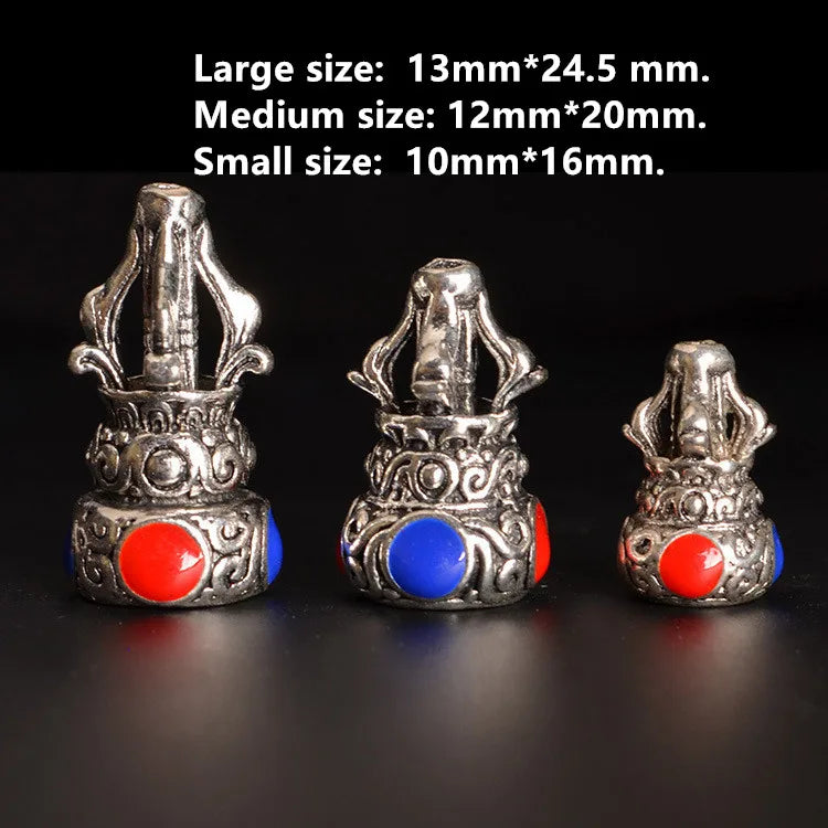 5 PCS Tibetan Alloy Silver Spacer Beads Vajry Pestle Charms DIY Jewelry Making