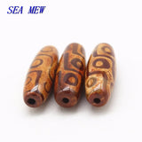 5 PCS Vintage Tibetan Eyes Dzi Beads, Stone Spacer Beads for Jewelry Making