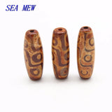5 PCS Vintage Tibetan Eyes Dzi Beads, Stone Spacer Beads for Jewelry Making