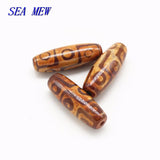 5 PCS Vintage Tibetan Eyes Dzi Beads, Stone Spacer Beads for Jewelry Making