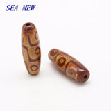 5 PCS Vintage Tibetan Eyes Dzi Beads, Stone Spacer Beads for Jewelry Making