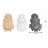 5 PCs Iron Alloy Flower Filigree Stamping Pendants Hollow Filigree Charms