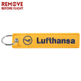Yellow Lufthansa Keychain Flight Crew Pilot Key Chain for Aviation