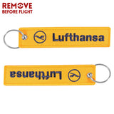 Yellow Lufthansa Keychain Flight Crew Pilot Key Chain for Aviation