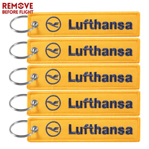 Yellow Lufthansa Keychain Flight Crew Pilot Key Chain for Aviation