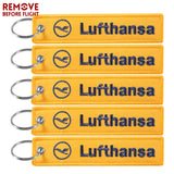 Yellow Lufthansa Keychain Flight Crew Pilot Key Chain for Aviation