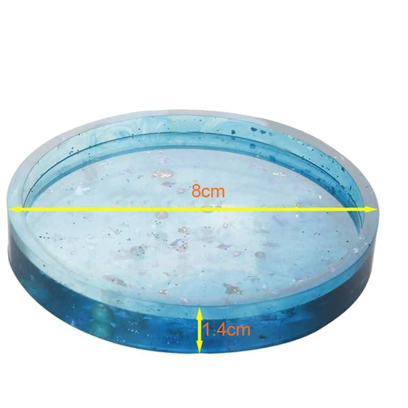 5 Pack Big DIY Round Coaster Silicone Mold, 3.15Inch, Resin/Cement Casting