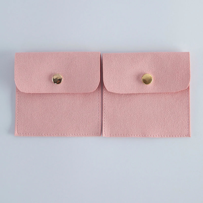 5-Pack Mini Envelope Jewelry Bags Snap Button Closure