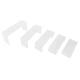 5 Pack Clear Acrylic Display Risers Set for Cake and Jewelry Showcase Fixtures