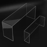 5 Pack Clear Acrylic Display Risers Set for Cake and Jewelry Showcase Fixtures