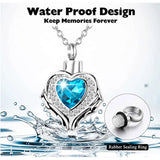 Heart Cross Cylinder Urn Necklace for Ashes Cremation Jewelry Pendant