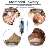 Heart Cross Cylinder Urn Necklace for Ashes Cremation Jewelry Pendant
