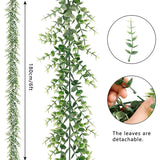 5 Packs 30Ft Artificial Eucalyptus Garlands Faux Hanging Plants for Wedding