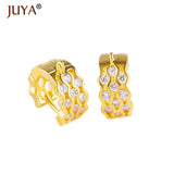 High Copper Metal Zircon Big Hoop Earrings for Jewelry Making