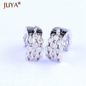 High Copper Metal Zircon Big Hoop Earrings for Jewelry Making
