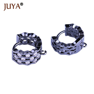 High Copper Metal Zircon Big Hoop Earrings for Jewelry Making