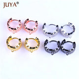 High Copper Metal Zircon Big Hoop Earrings for Jewelry Making