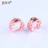 High Copper Metal Zircon Big Hoop Earrings for Jewelry Making