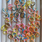 5 Pairs 16mm Candy Enamel Hoop Earrings Women Earrings Huggie
