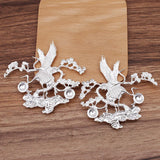 5 Pairs Alloy Red-crowned Crane Headwear Accessories