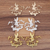 5 Pairs Alloy Red-crowned Crane Headwear Accessories