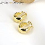 5 Pairs Smooth Metal Hoop Earrings for Women, Daily Wear Jewelry
