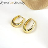 5 Pairs Smooth Metal Hoop Earrings for Women, Daily Wear Jewelry