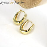 5 Pairs Smooth Metal Hoop Earrings for Women, Daily Wear Jewelry
