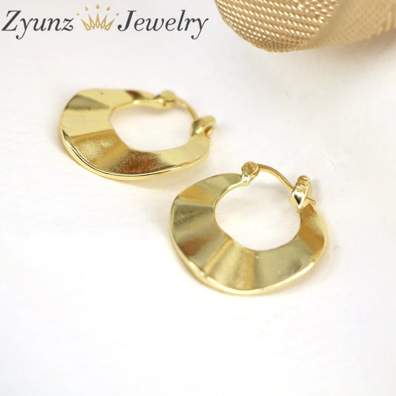 5 Pairs Smooth Metal Hoop Earrings for Women, Daily Wear Jewelry