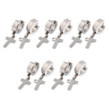 5 Pairs Classic Cross Earrings, Easy to Wear