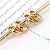 Cubic Zircon Small Hoop Earrings - Minimalist Circle Hoops for Women