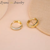 5 Pairs Clear Zircon Mini Hoop Earrings