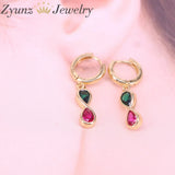 Colorful Hoop Earrings 8-shaped Drop Earrings for Women Wedding Party Gift