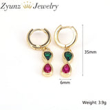Colorful Hoop Earrings 8-shaped Drop Earrings for Women Wedding Party Gift