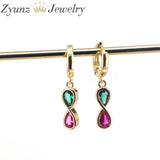 Colorful Hoop Earrings 8-shaped Drop Earrings for Women Wedding Party Gift