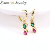 Colorful Hoop Earrings 8-shaped Drop Earrings for Women Wedding Party Gift
