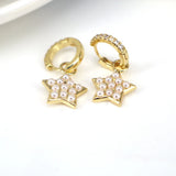 5 Pairs Romantic Love Heart Shell Pearl Butterfly Hoop Earrings for Women