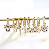 5 Pairs Romantic Love Heart Shell Pearl Butterfly Hoop Earrings for Women