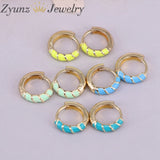 5 Pairs Hoop Earrings Bohemian Style Jewelry 15MM