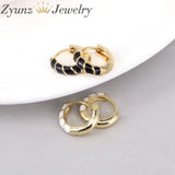 5 Pairs Hoop Earrings Bohemian Style Jewelry 15MM