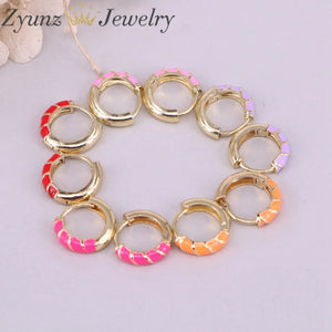 5 Pairs Hoop Earrings Bohemian Style Jewelry 15MM