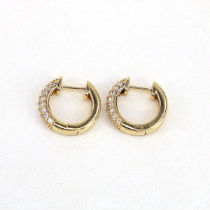 5 Pairs Small Hoop Earrings Clear Zircon Circle Jewelry Pendientes Ear Buckle