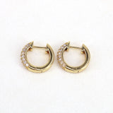 5 Pairs Small Hoop Earrings Clear Zircon Circle Jewelry Pendientes Ear Buckle
