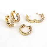 5 Pairs Small Hoop Earrings Clear Zircon Circle Jewelry Pendientes Ear Buckle