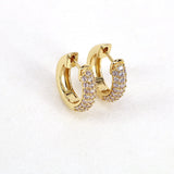 5 Pairs Small Hoop Earrings Clear Zircon Circle Jewelry Pendientes Ear Buckle