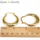 5 Pairs Women Geometric Hoops Earrings Round Smooth Texture Thick Hoops