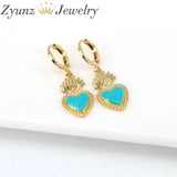 5 Pairs Neon Green Yellow Hoop Dangle Earrings Bright Jewelry Geometric Heart