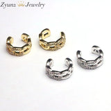5 Pairs Silver Ear Cuff Zircon Clip On Earrings Jewelry